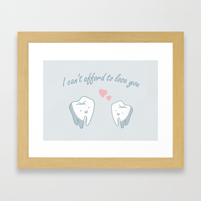 Teeth in Love  Framed Art Print