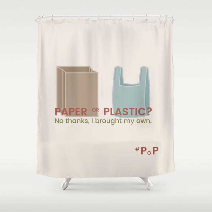 Paper Or Plastic Shower Curtain By Demetriarose Society6