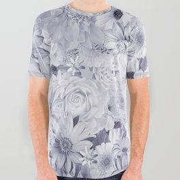 pastel rhodonite floral bouquet aesthetic array All Over Graphic Tee