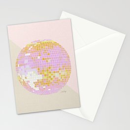 Disco Ball – Peach Stationery Card
