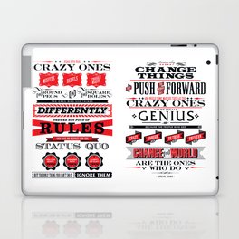 Steve Jobs "Here's to the crazy ones" quote print Laptop & iPad Skin