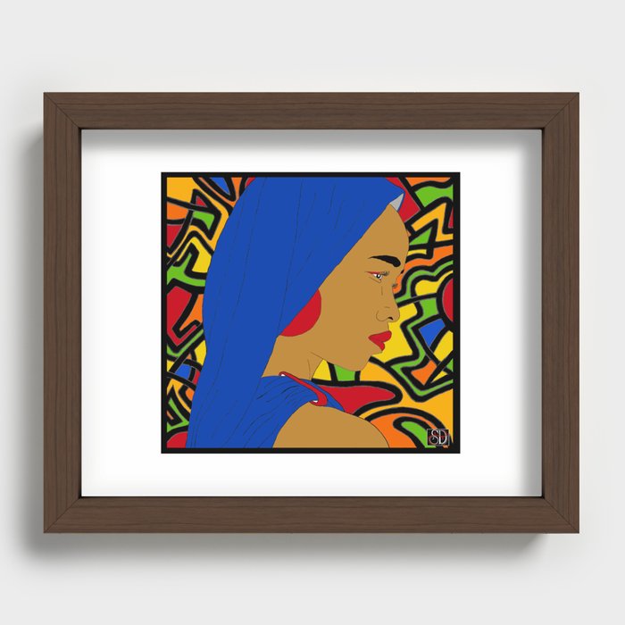 Daughter of the King (Blue) Recessed Framed Print