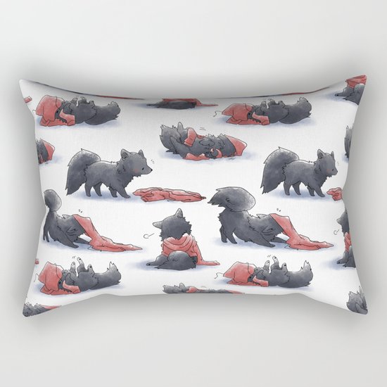Wolf & Hoodie Rectangular Pillow