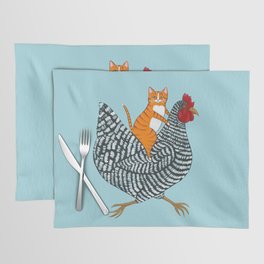 Ginger Cat Chicken Ride Placemat