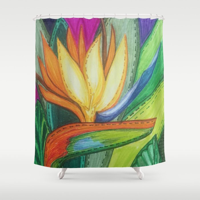 Bird Of Paradise Shower Curtain By Alohalani Society6