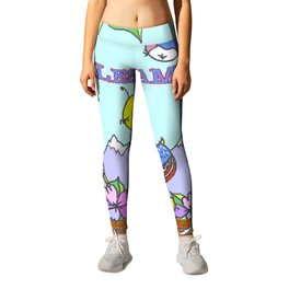"God Bless America"  with "Willy Worm" Leggings | Mixed Media, Illustration, Animal 