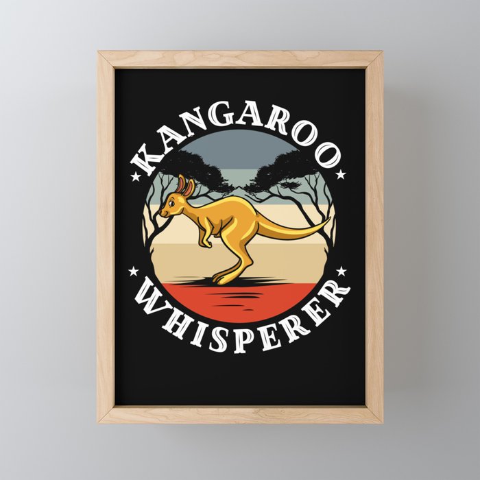 Kangaroo Red Australia Animal Funny Framed Mini Art Print