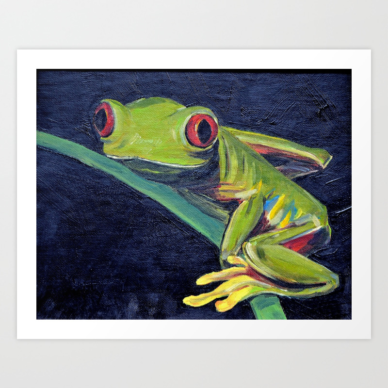 Red Eyed Tree Frog Art Print By Jutz Society6