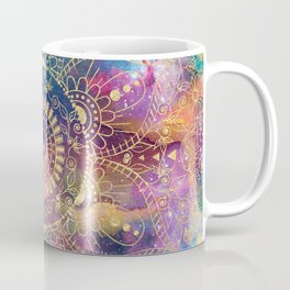 Gold watercolor and nebula mandala Mug