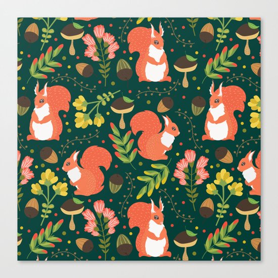 Cute squirrels Canvas Print
