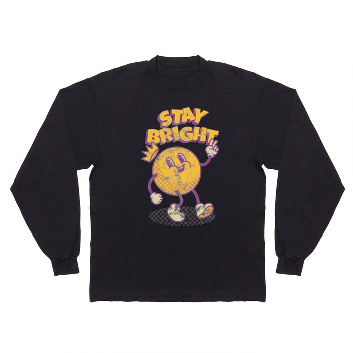 Stay Bright | Cartoon Sun Advice | Positive Vibes Long Sleeve T Shirt by  Any Color Designs | Society6