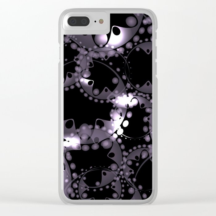 Abstract Glowing Metallic Pattern Of Soap Bubbles And Gears In