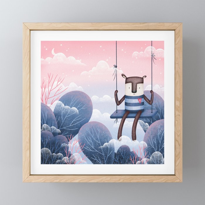 Magic Forest Friends - Fog of Time Framed Mini Art Print