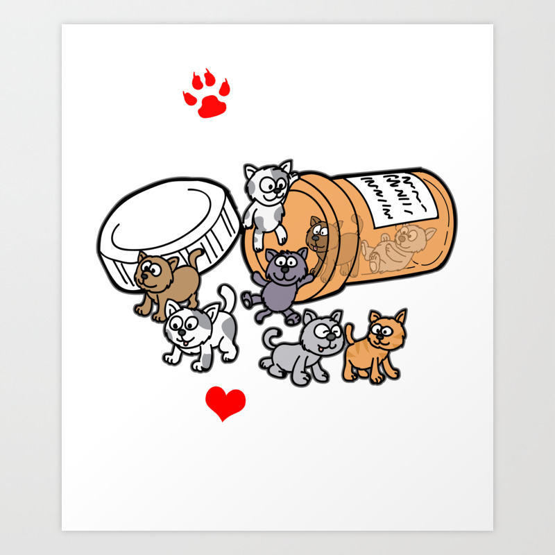 Happy Pills Cats Kitten Kittys Love Vet Cartoon Art Print By Moonpie90 Society6 Please contact us if you want to publish a pills cartoon wallpaper on. happy pills cats kitten kittys love vet cartoon art print by moonpie90