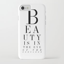 EYE OF THE BEHOLDER typography fashion iPhone Case