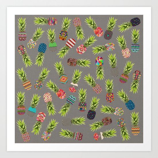 Crazy Pineapple Party Art Print