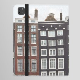 Buildings In Amsterdam City Picture | Dutch Canals Colorful Architecture Art Print | Europe Travel Photography iPad Folio Case