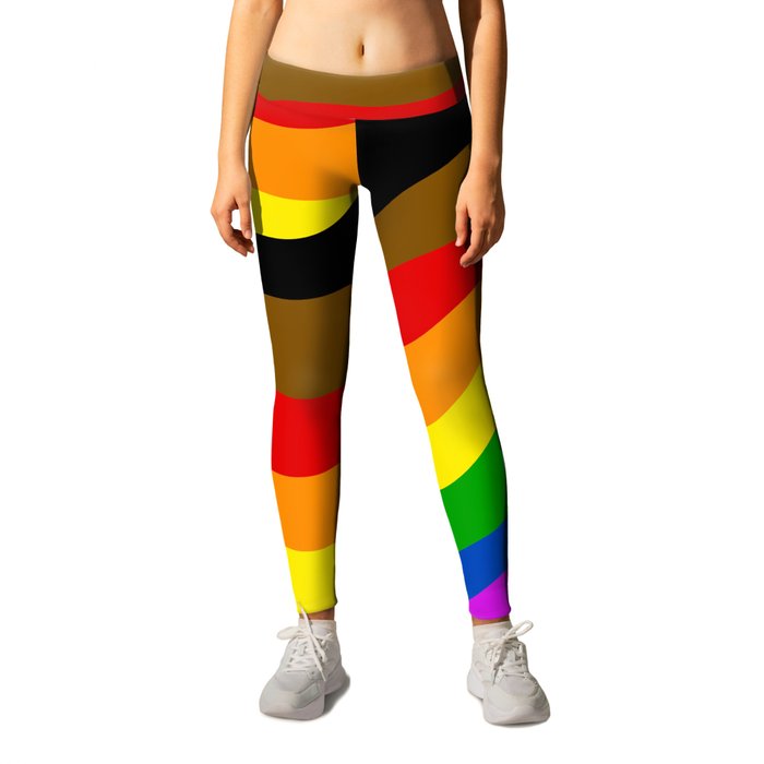 PRIDE Rainbow Flag POC Swirls Leggings