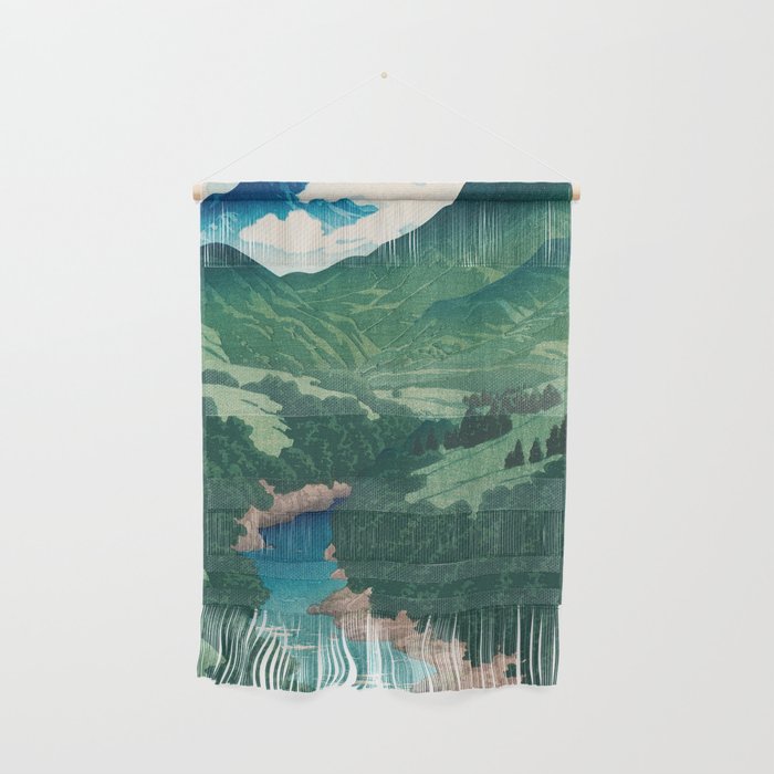 River Yana by Kawase Hasui - Japanese Vintage Woodblock Ukiyo-e Print Wall Hanging