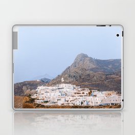 Seaside View over White Village of Greek Island Naxoss | Summer Travel Photography Fine Art Laptop Skin