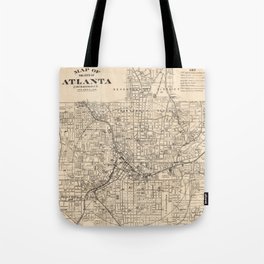 1906 Map of Atlanta, GA Tote Bag