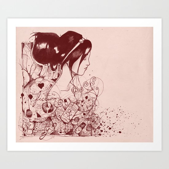 Fiction and Beauty Art Print