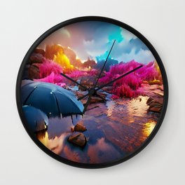 after the rain Wall Clock