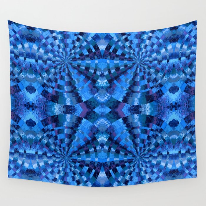 Hypnotic Blue Wall Tapestry