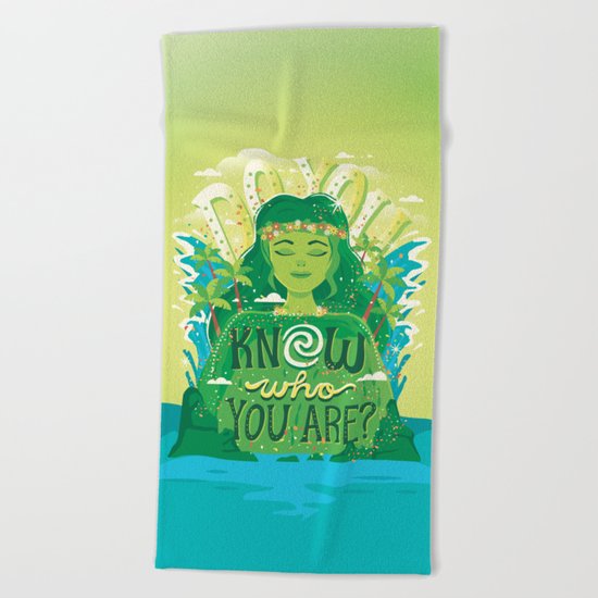 Know who you are Beach Towel