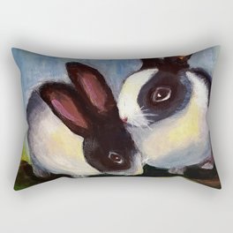Sweet Baby Bunnies in Acrylic Rectangular Pillow