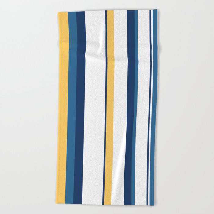 Vintage 1950s stripes Beach Towel by Nicks Emporium Society6