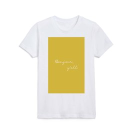 Bonjour, y'all yellow Kids T Shirt