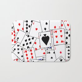 Random Playing Card Background Bath Mat | Clubs, Hearts, Casino, Photo, Card, Gambling, Poker, Suit, Luck, Cards 