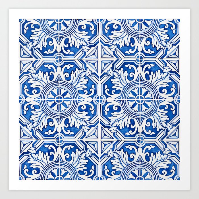 Azulejo Tiles #1 Art Print