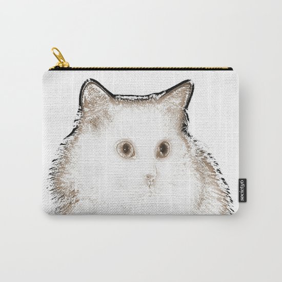 Silent Enquiry-white&sepia Carry-All Pouch