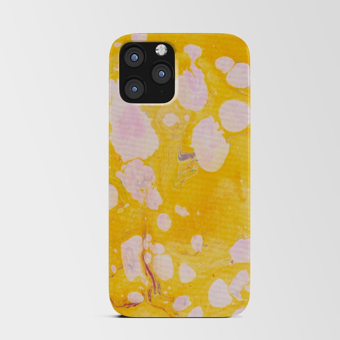 speckled marble | yellow iPhone Card Case