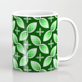 Silver Foil Green Tea Mint Stained Glass Herbal Design Coffee Mug