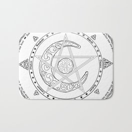 Wiccan Alter Bath Mat | Alter, Pentacle, Wiccanrede, Paganholidays, Digital, Graphicdesign, Cardinaldirections, Pagan, Wiccan, Pentagram 