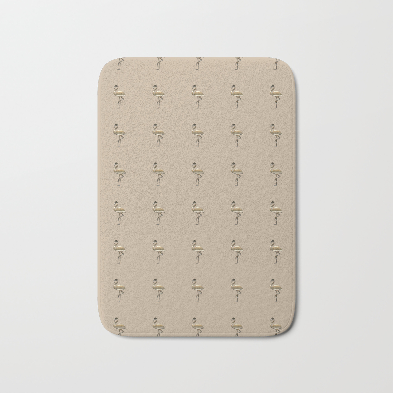 Gold Flamingo Fall Cloud Bath Mat By Technonl Society6