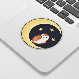 Moon Owl Sticker
