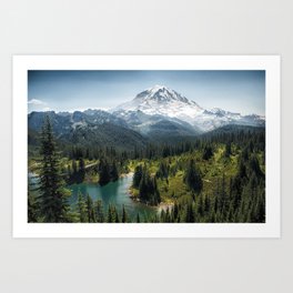 Mountain, Scenic, Rainier, Eunice Lake, National Park, Parks 2016 Art Print