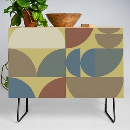 Geometry color arch shapes composition 3 Credenza
