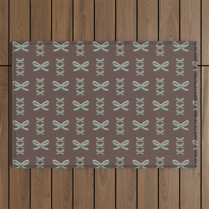Cute bows pattern Outdoor Rug