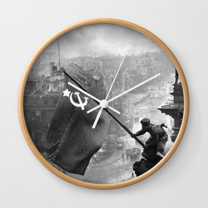 Raising a Flag over the Reichstag Wall Clock
