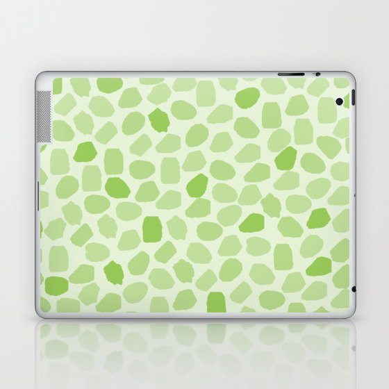 Ink Spot Pattern in Light Lime Green  Laptop & iPad Skin