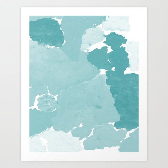 Aerin - abstract minimal painting decor for dorm college office gender neutral cool colors Art Print