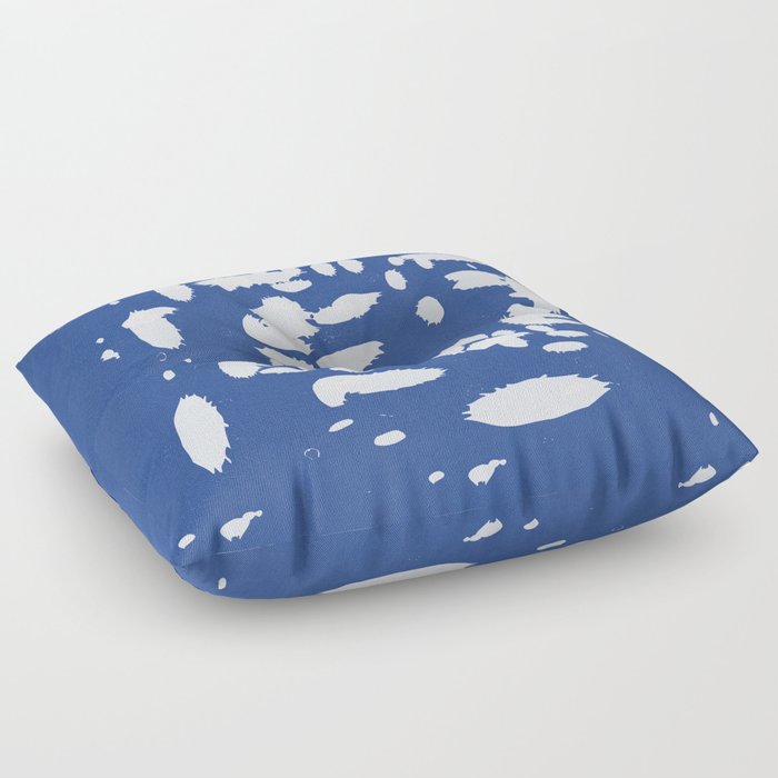 Abstract Splash Navy Blue Floor Pillow