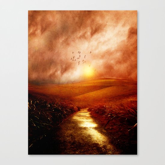 when the darkness, shine Canvas Print