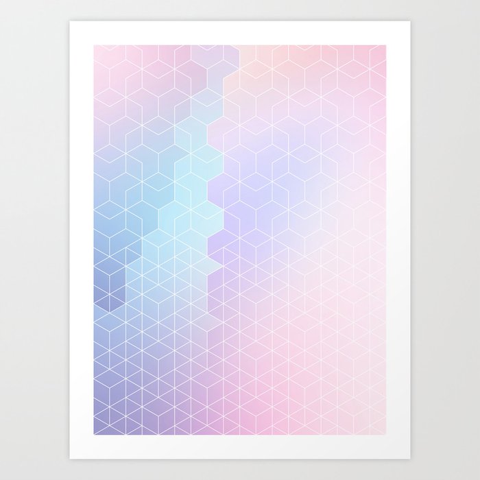 Geometric Pastel Vibes Pattern 1 Pattern Decor Abstractart Art