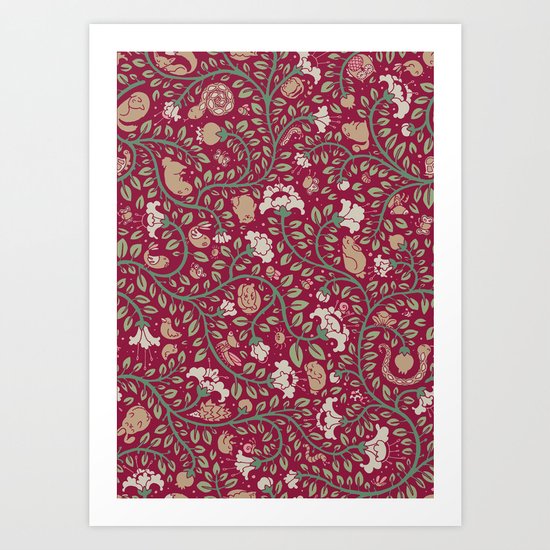 sleepy - mauve mix Art Print